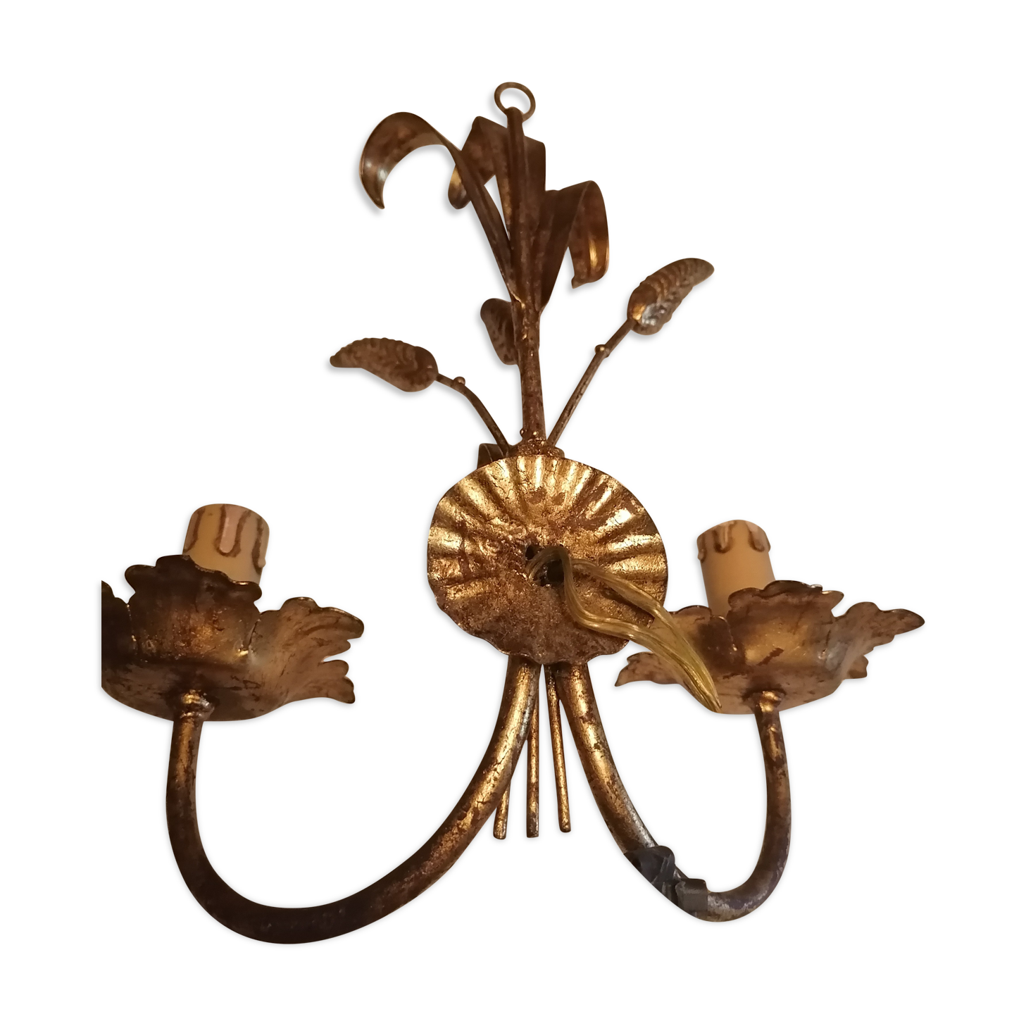 Wall lamp vintage epis de ble hollywood regency 1950 60