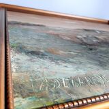 Oil painting on wood - A. Delahaye - Rural countryside scene - Hand signed and on the back - 1930