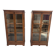 Pair of display cabinets in solid cherry wood from the 19th century.