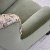 1970s, Danish relax armchair, green furniture velour, original condition.