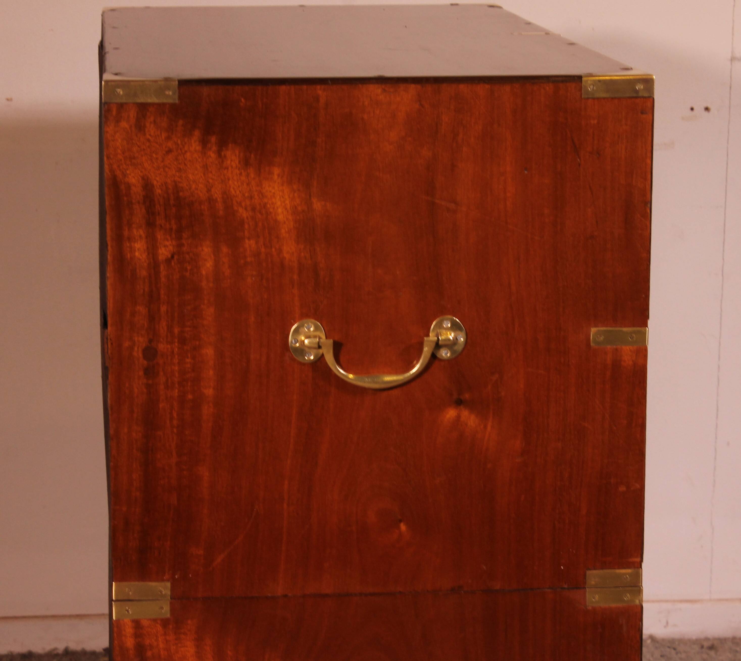 Commode Militaire Ou De Marine En Acajou blond-19° Siècle