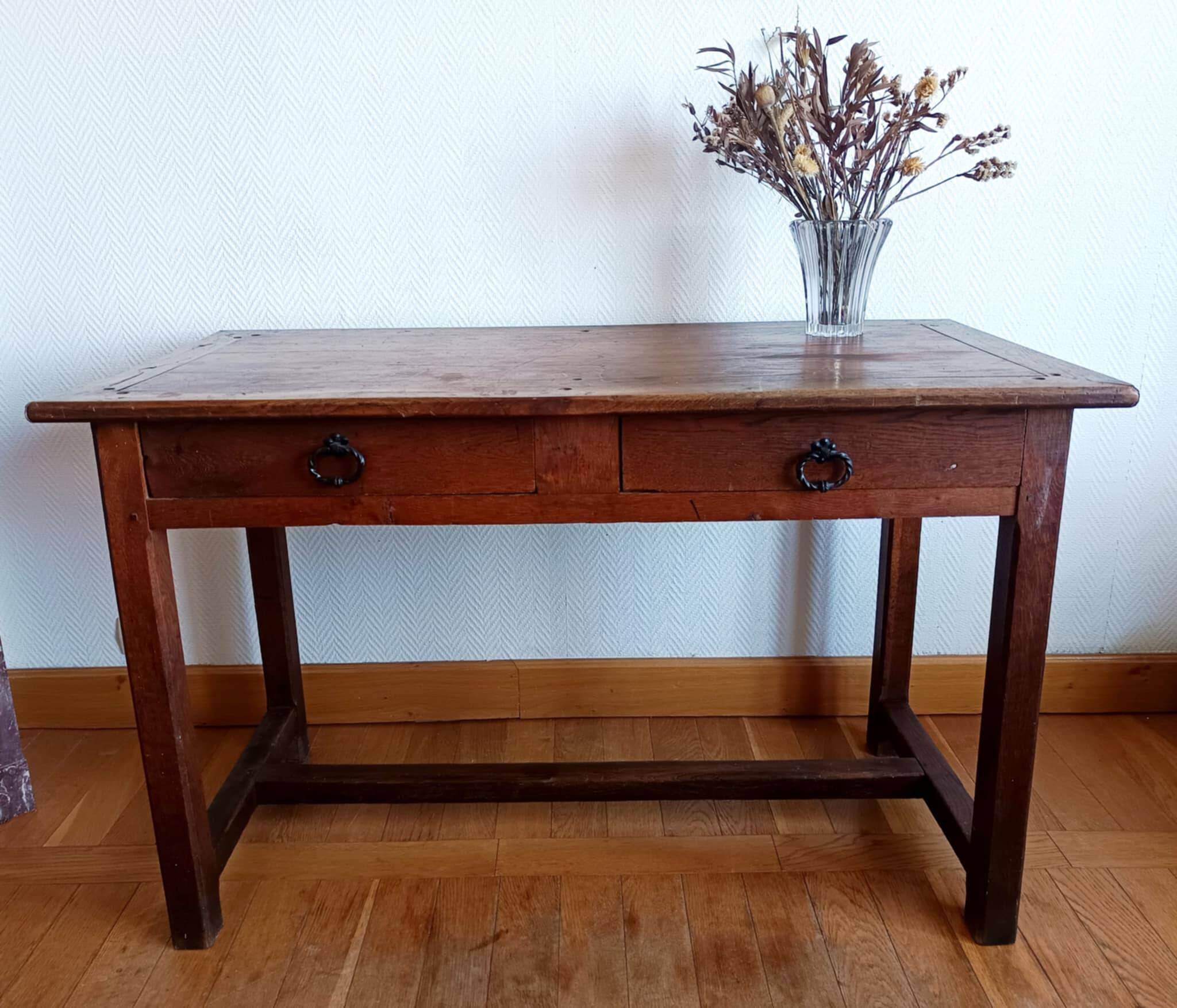 Farmhouse table or desk stamped circa 1920