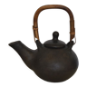 Japanese black ceramic teapot