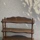 Shelf, 3 shelves, turned wood and vintage varnish