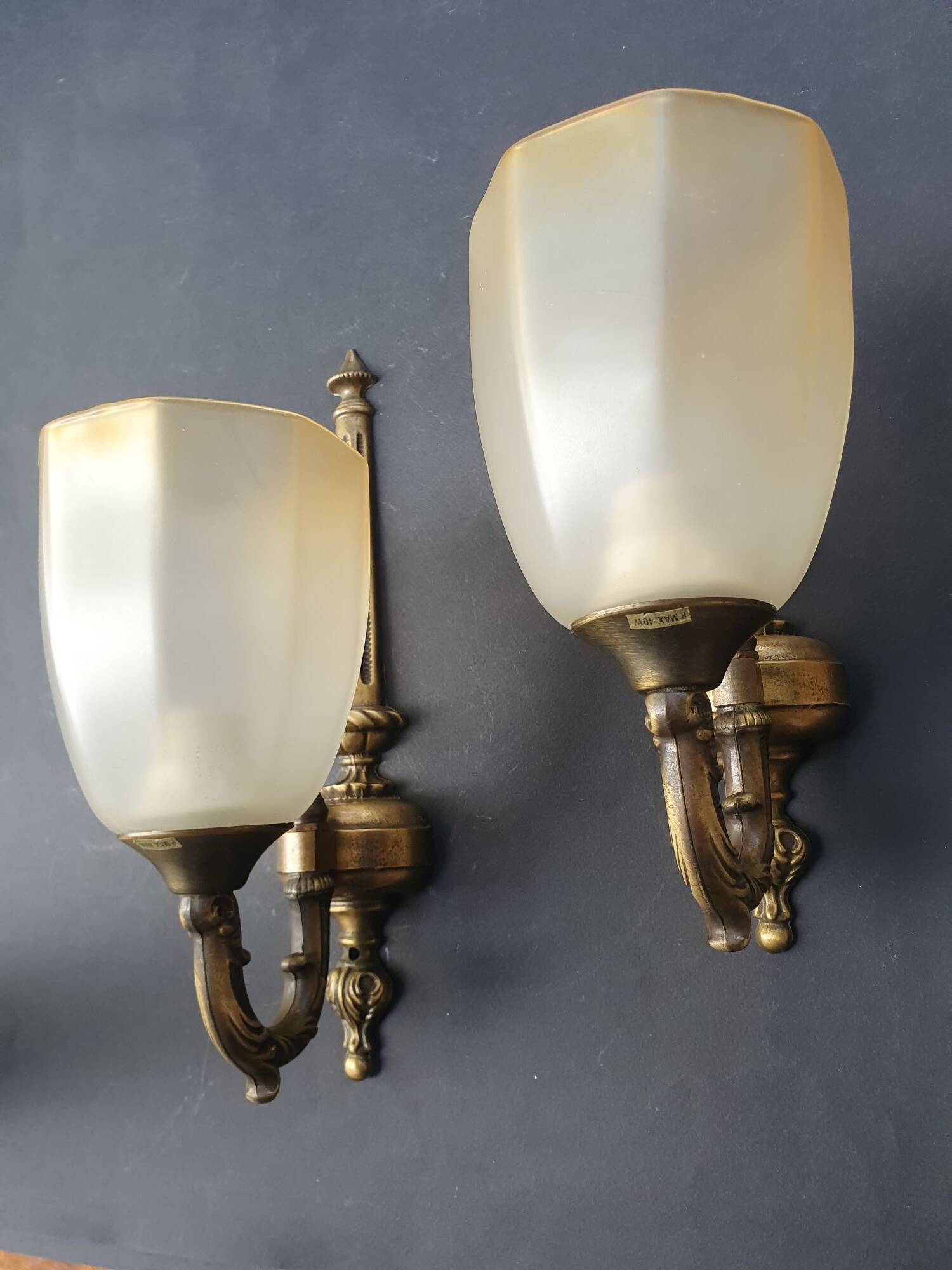 Pair of Art Deco wall sconces