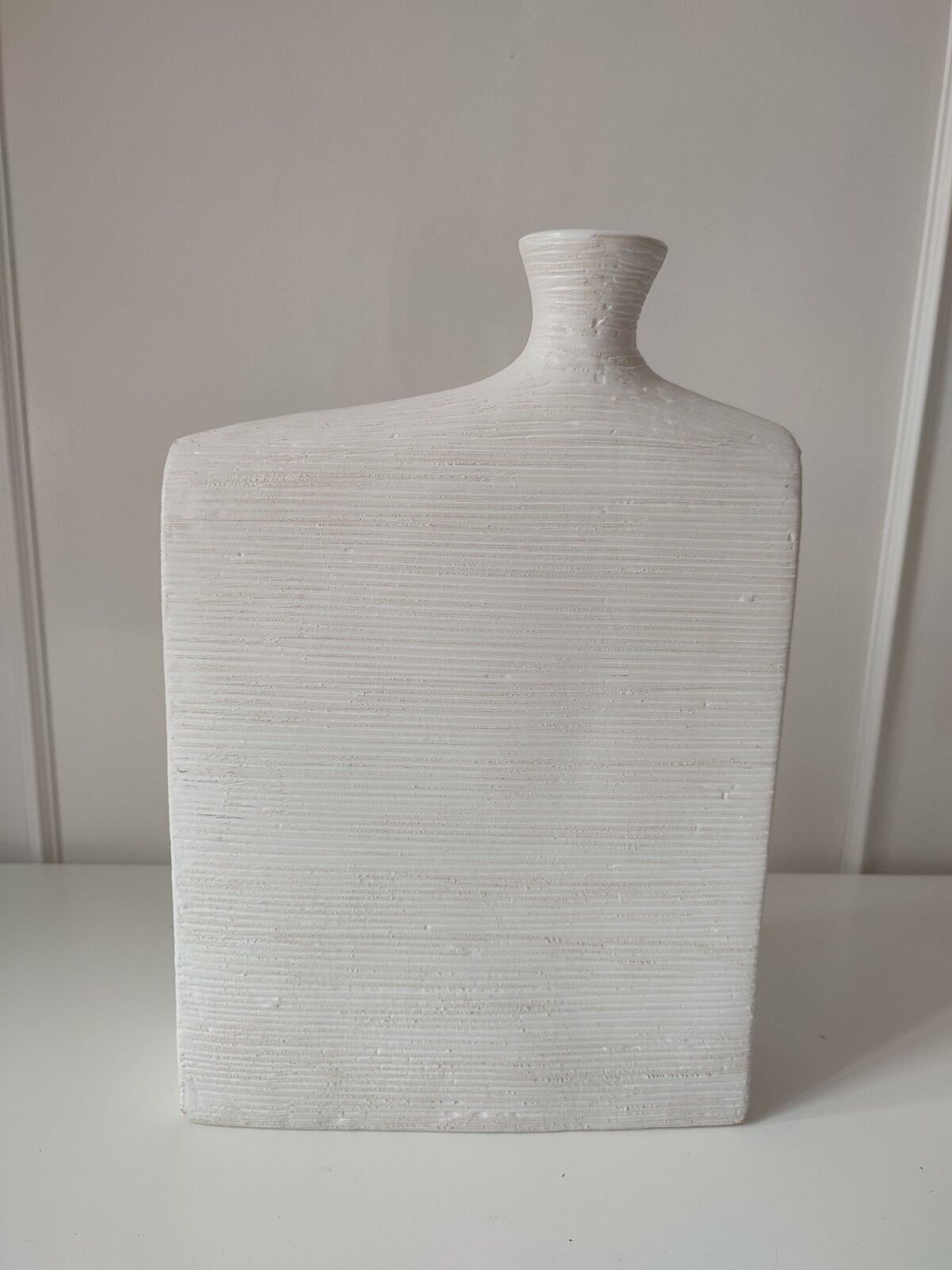 Vase grès blanc