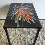 Metal and ceramic coffee table - 60s