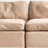 Canapé design 620 en suédine beige par Dieter Rams pour Vitsœ – Mid-Century