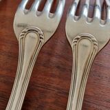 Ercuis - Set of 11 Sully table forks - silver-plated metal