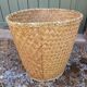 Woven straw basket