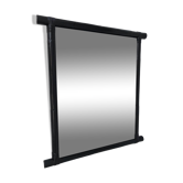 Miroir en rotin laqué noir