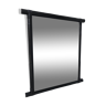 Black lacquered rattan mirror