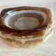 Brutalist vintage onyx marble ashtray