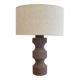 Lampe de table vintage en pierre sculptée grès