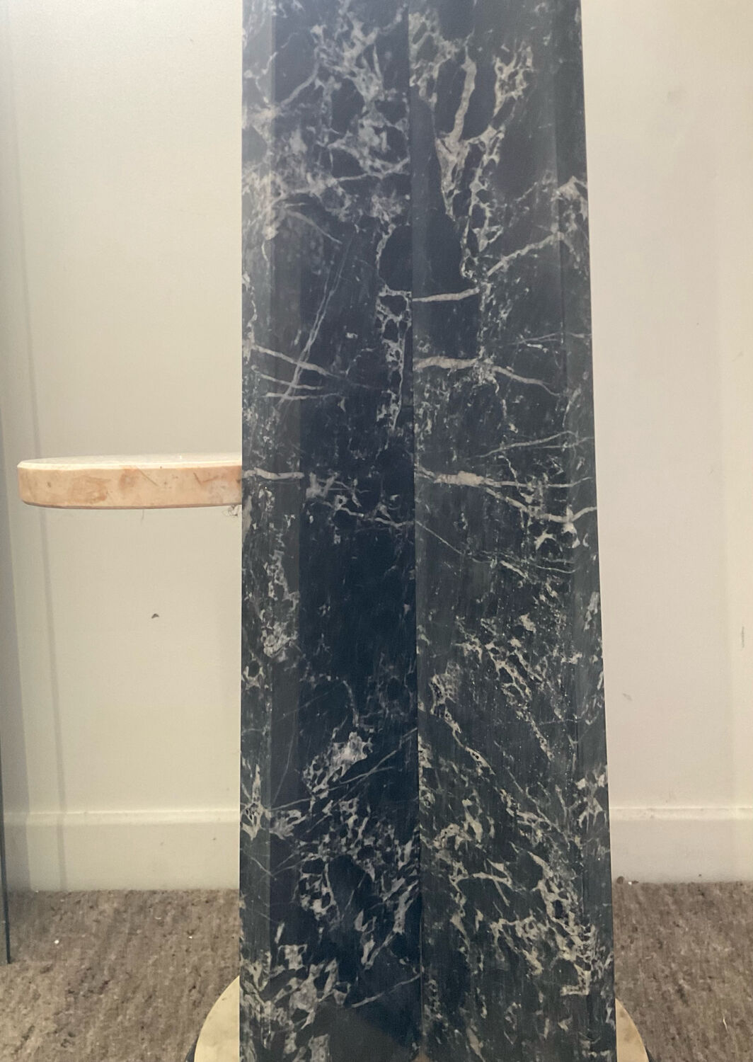 Art Deco marble column pedestal