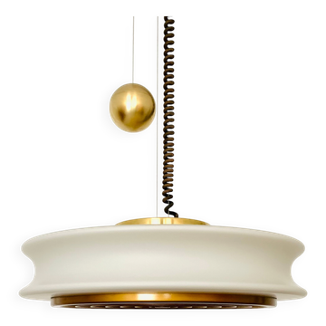 1 of 3 Awesome Adjustable Orion Glass Pendant Lamps from Staff
