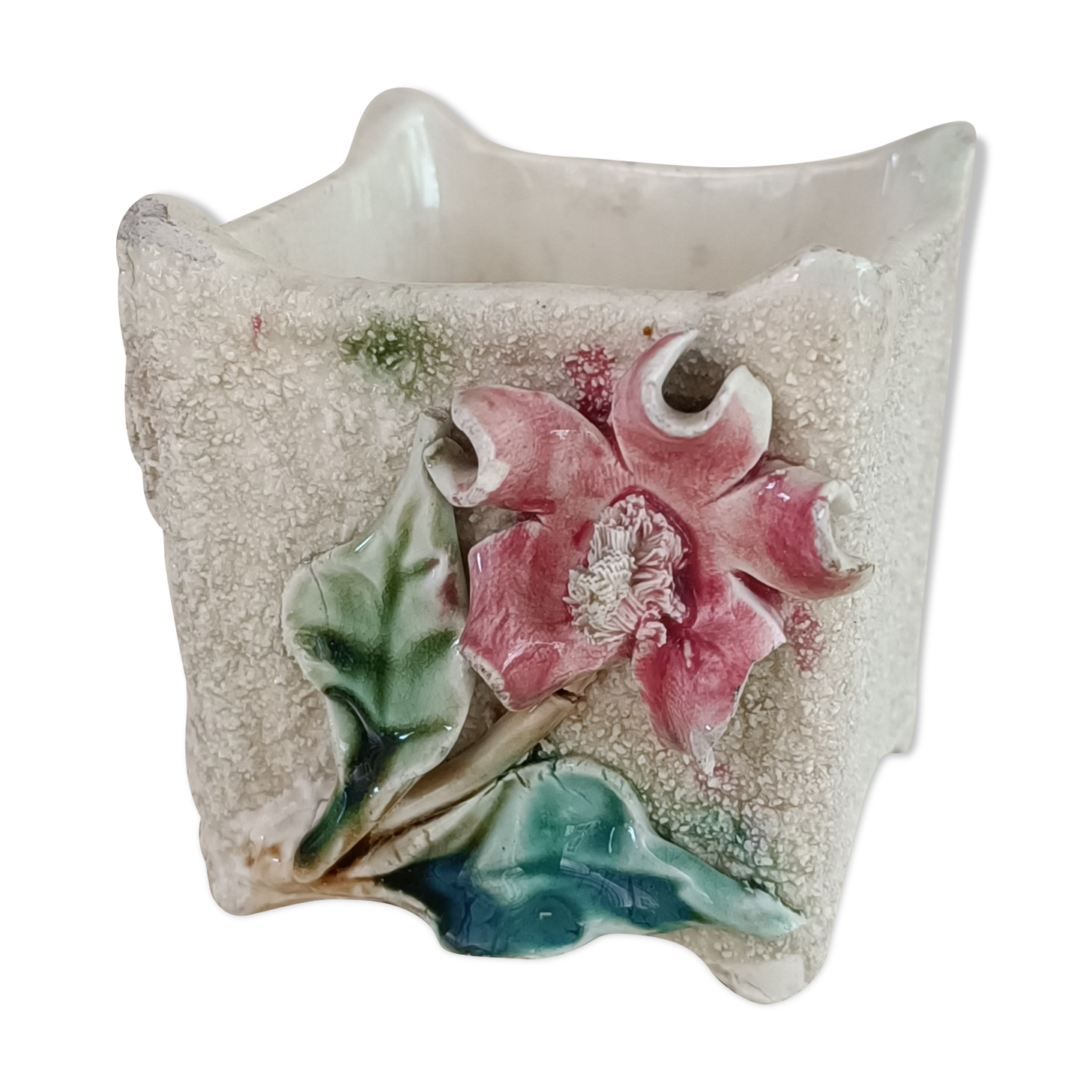 Planter in granite earthenware and slurry