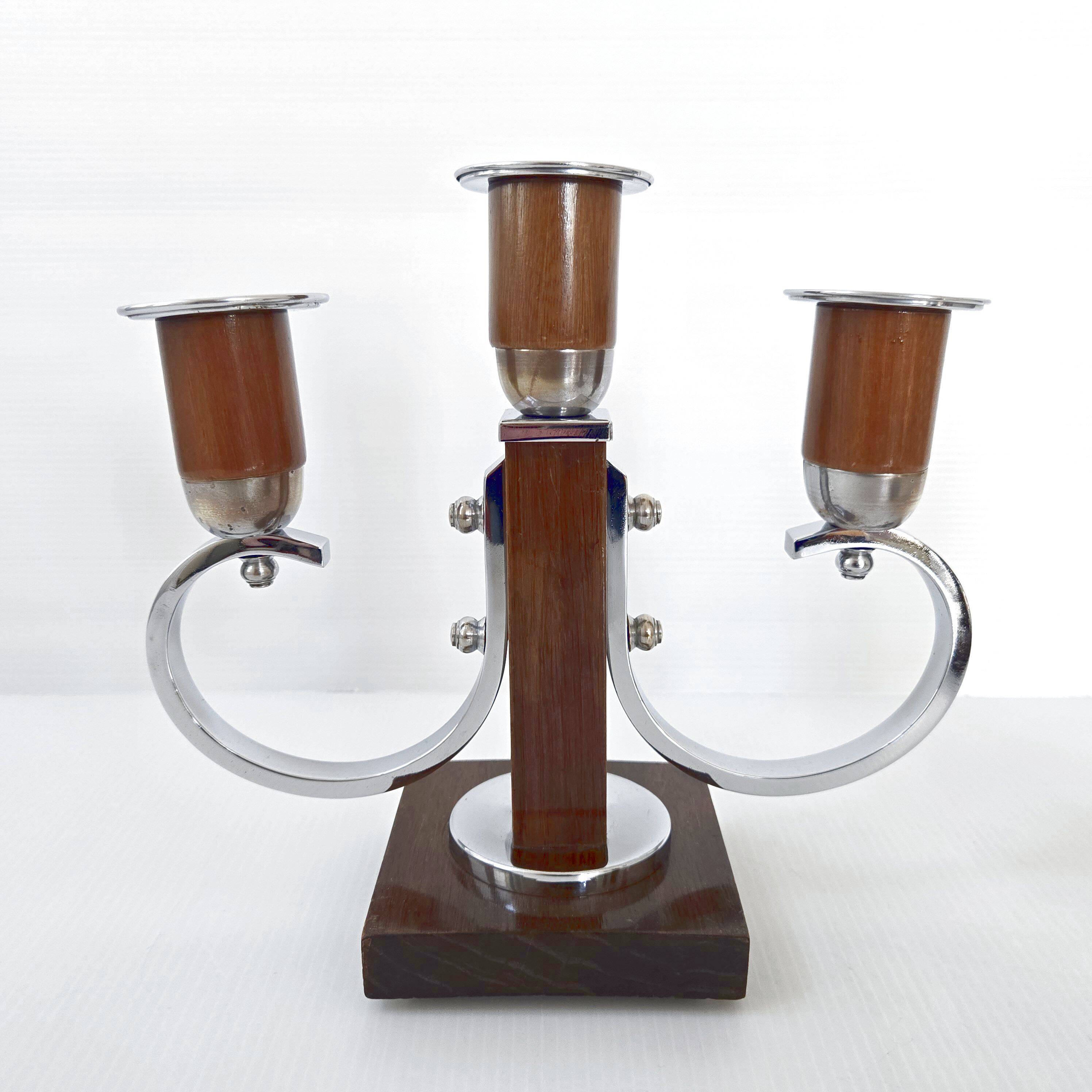 Pair of Art Deco candlesticks 1940