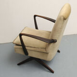 1950s scissor armchair in velvet