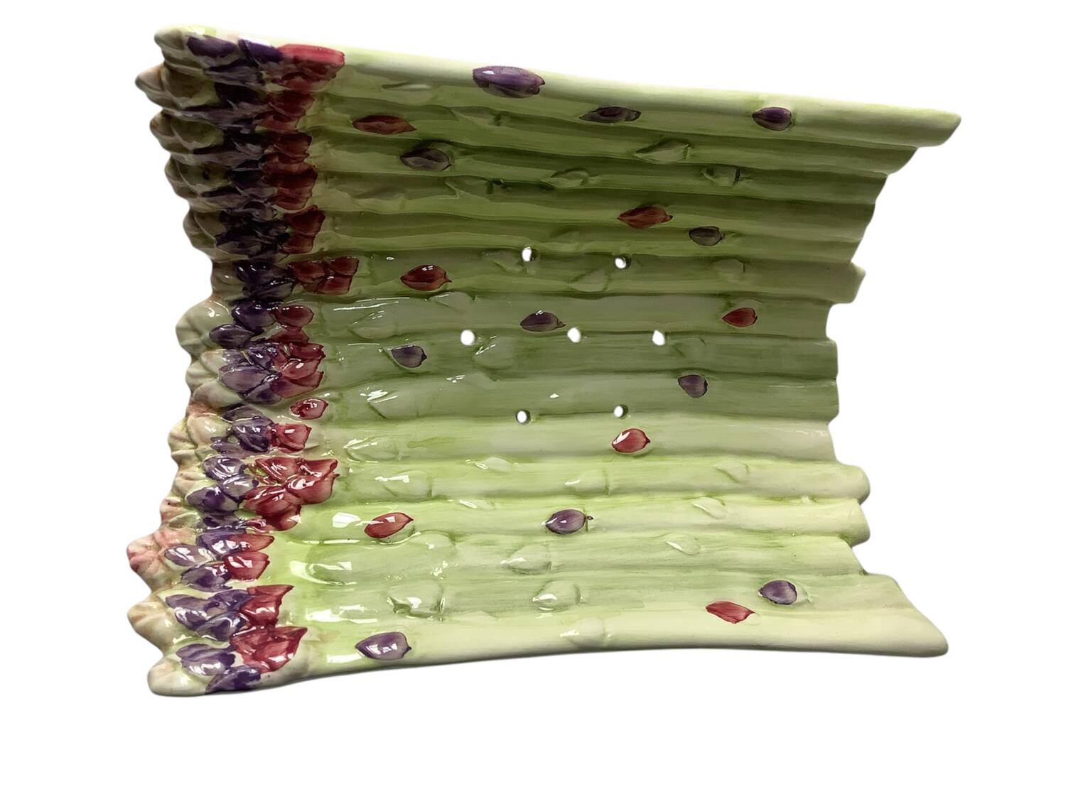 Vintage slip asparagus dish