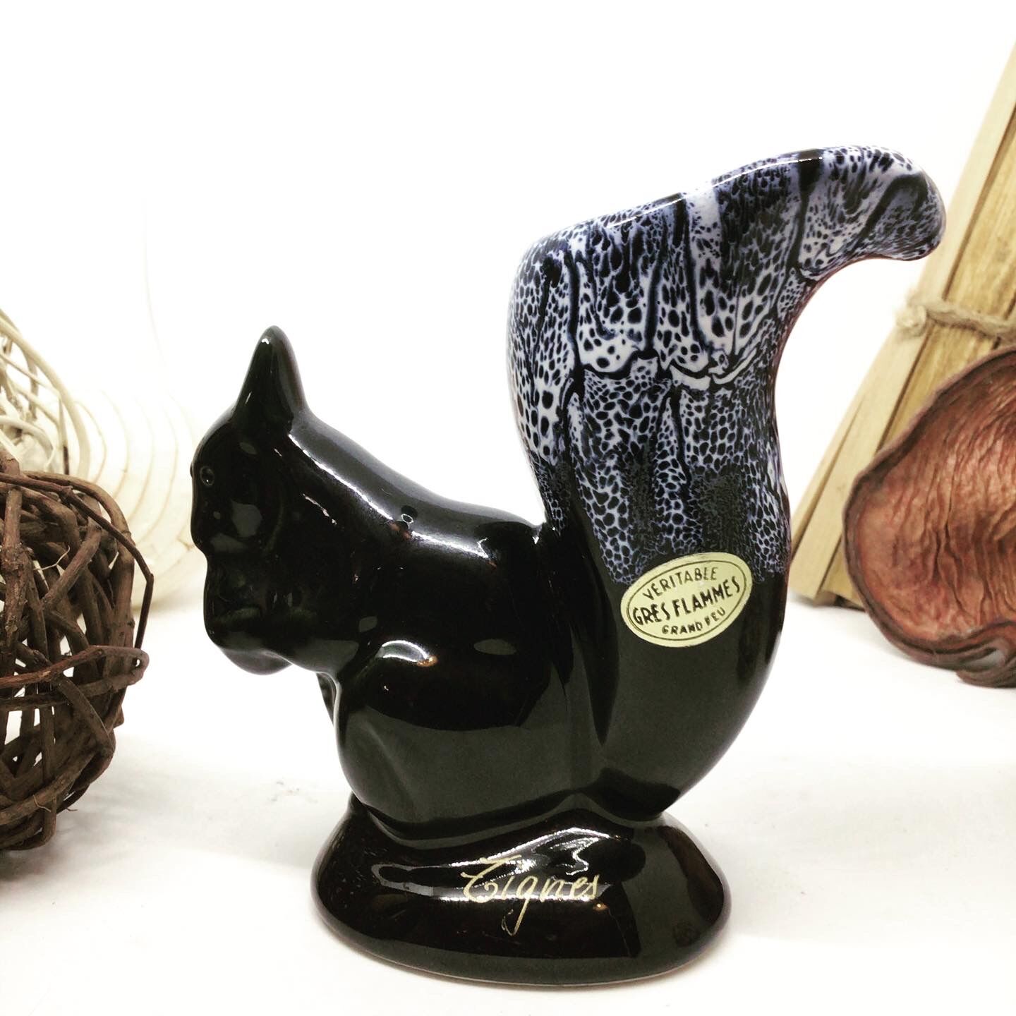 Vallauris squirrel vase