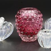 Extraordinary Pink Barovier e Toso Bugnato Vase