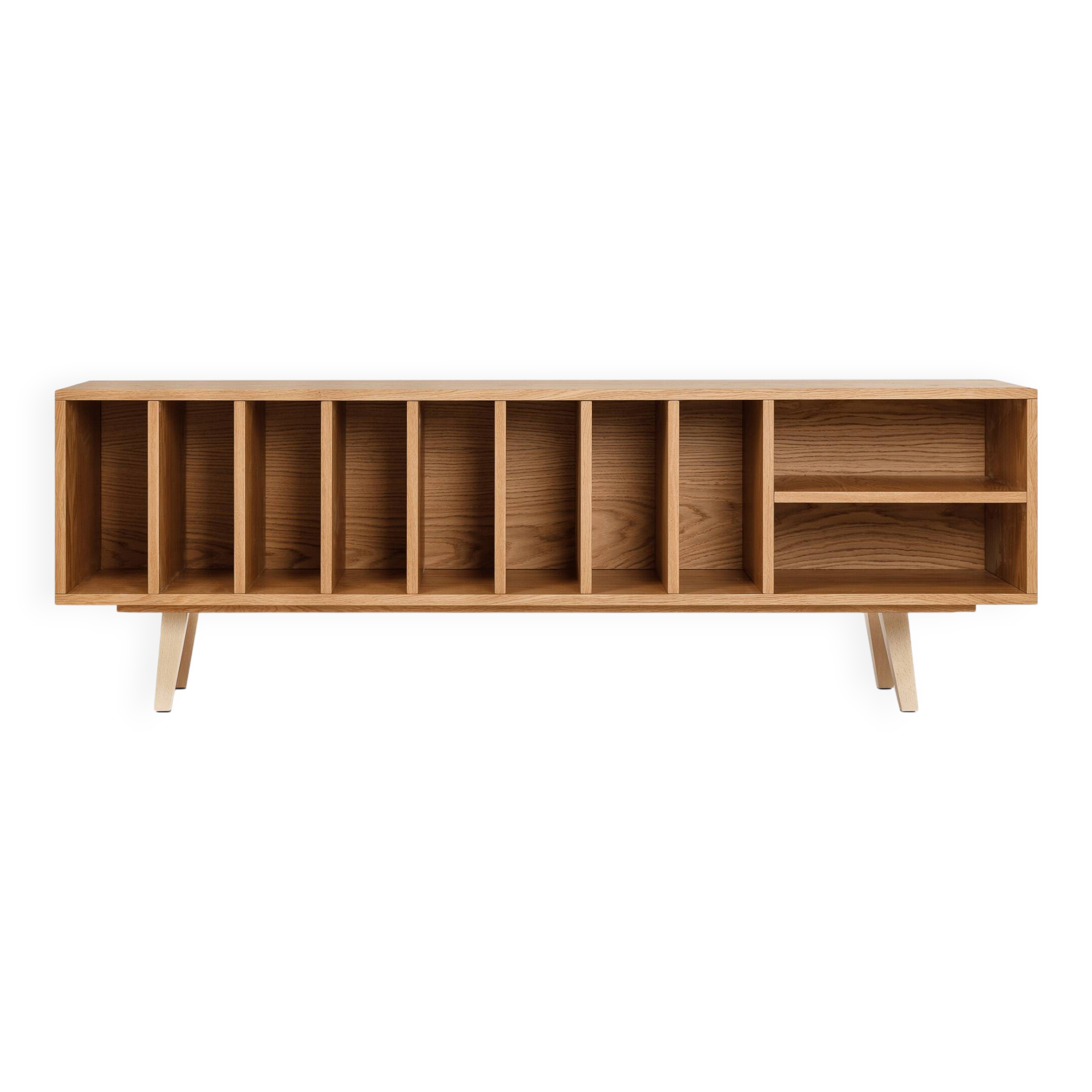 Meuble de rangement pour disques vinyles en chêne "Silene"
