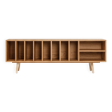 Vinyl Record Storage Cabinet Oak "Silene"