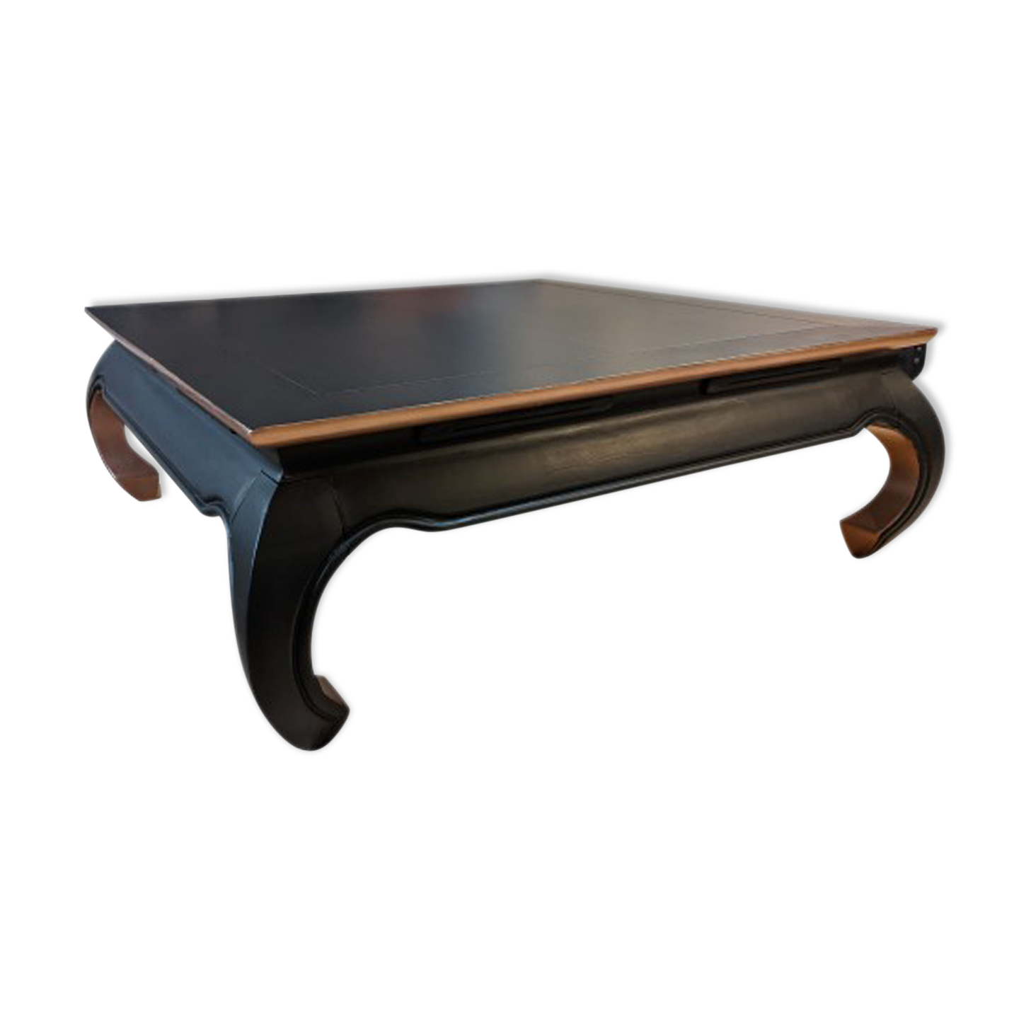 Black and copper coffee table
