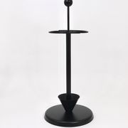 Black post-modern umbrella stand in the style of Castiglioni, Memphis, Italy, 1980s.
