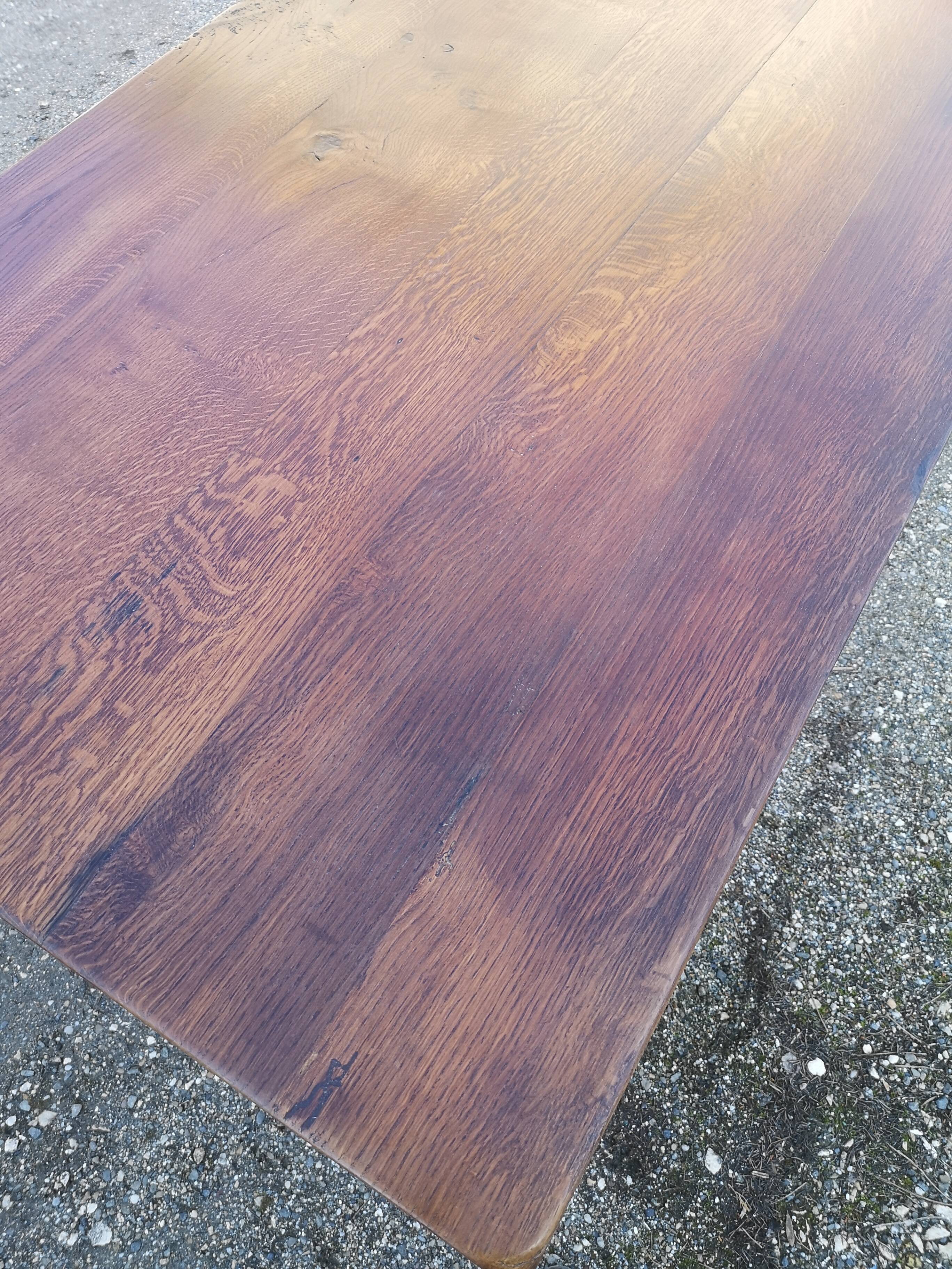 Solid oak farmhouse table