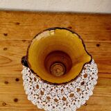 Vintage yellow ceramic pitcher