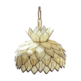 Suspension lotus nacre et laiton