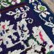 Romanian floral rug with pigeons handwoven in wool