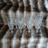 8 antique champagne flutes