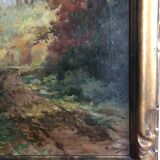 Huile sur toile XIXe paysage de Brunot