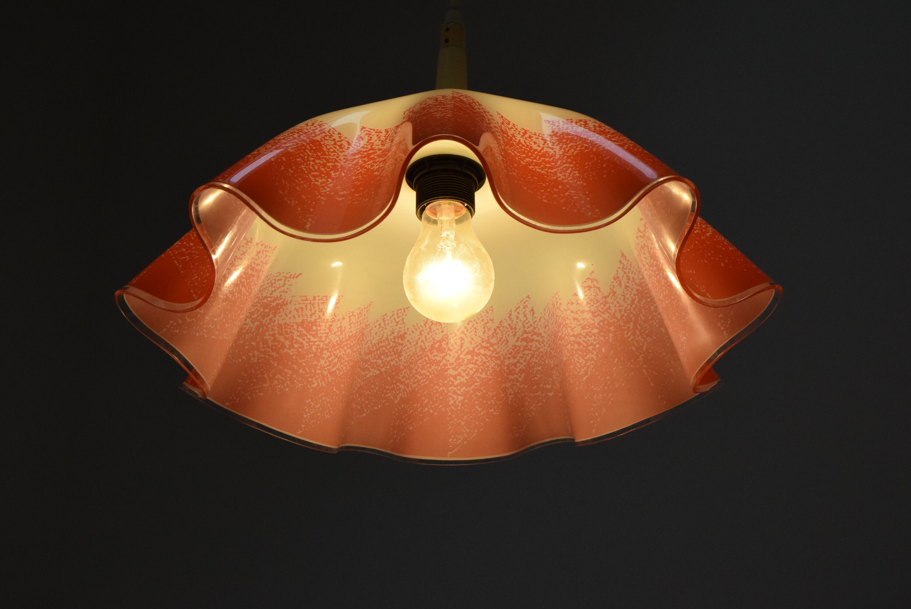 Mid-century Glass Pendant,1980