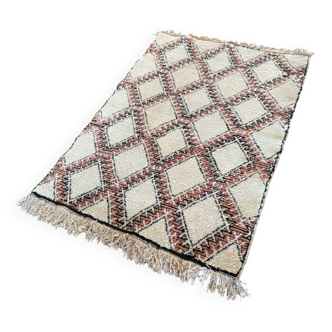 Grand tapis berbère laine vintage 1970 Maroc