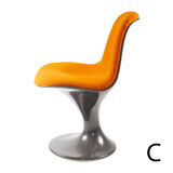 Orange and Brown Orbit Chair by Farner & Grunder for Herman Miller