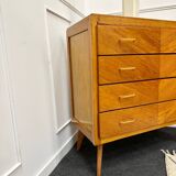 Vintage chest of drawers with compass feet