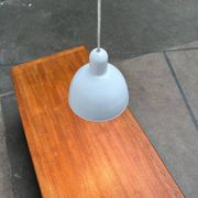 Vintage Danish enamelled pendant lamp model ES by Edgar Schlaefle for Louis Poulsen, 1980s.