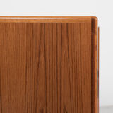 Midcentury Danish sideboard in teak with tambour doors by Dyrlund 1960s - wooden legs