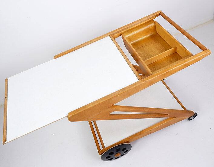 "Mobilo PE03" Serving Trolley by Cees Braakman for Pastoe, 1950s
