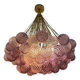 Contemporary "Clouds" of Pink and Amethyst "Ballotton" Spheres in Murano