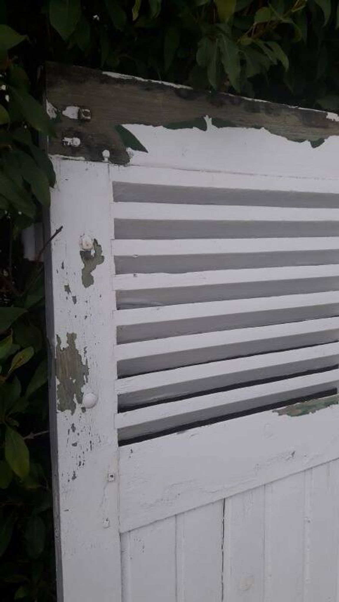 Volets 4 vantaux H148xL245cm persiennes chêne anciens paire 1