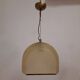 Paire de lustres vintage Lamperti en fibre de verre et laiton