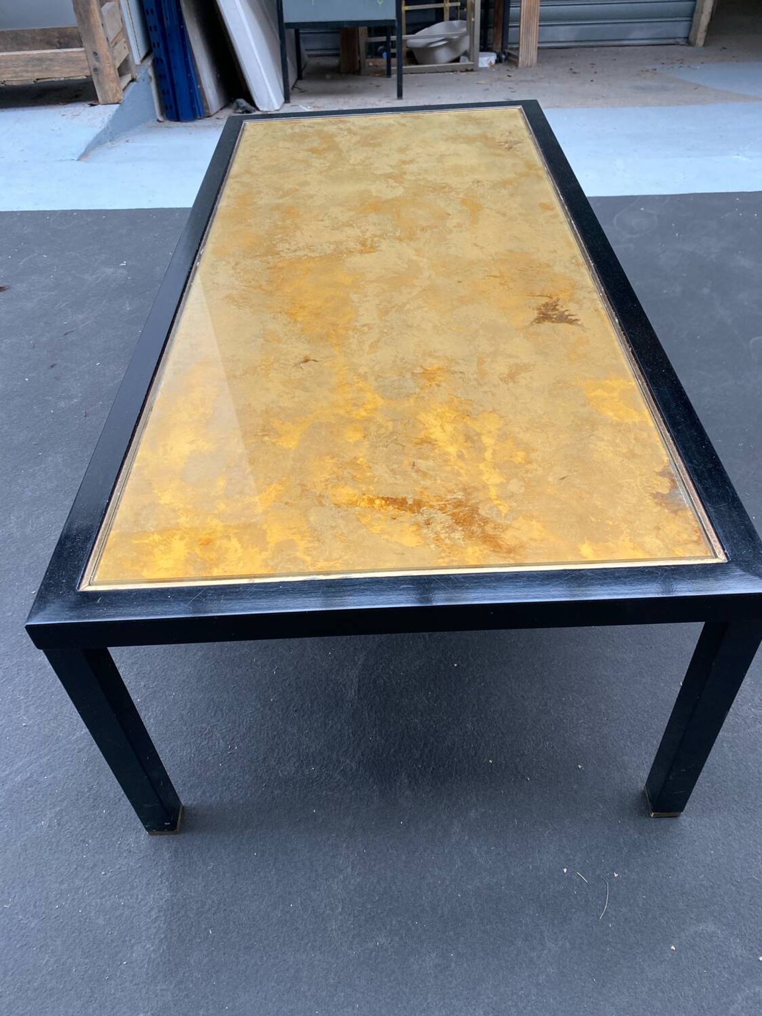 Table basse metal noir