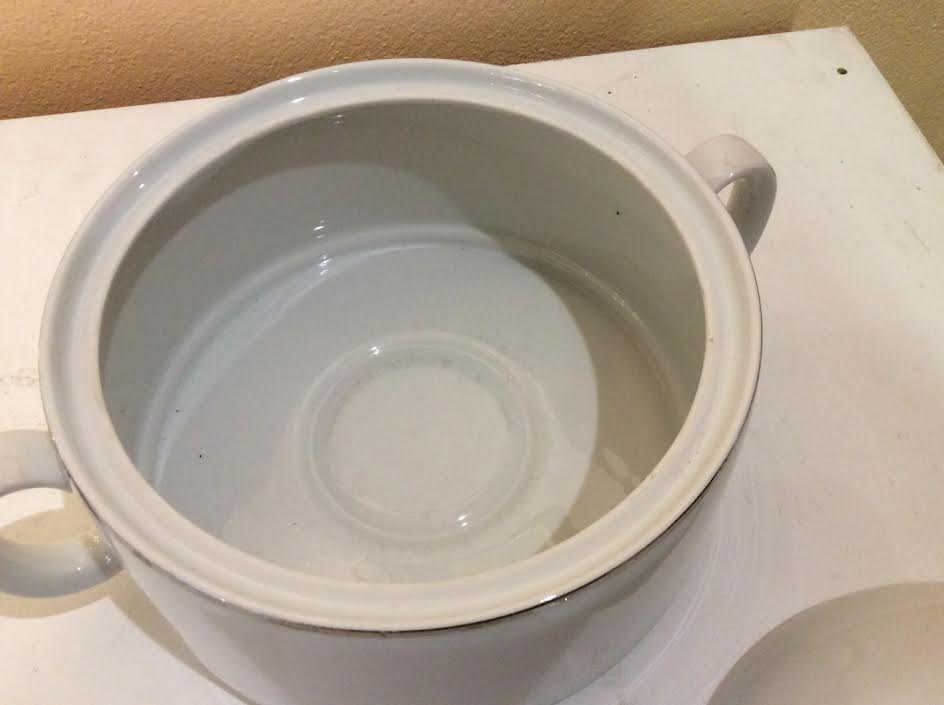 White porcelain soup bowl