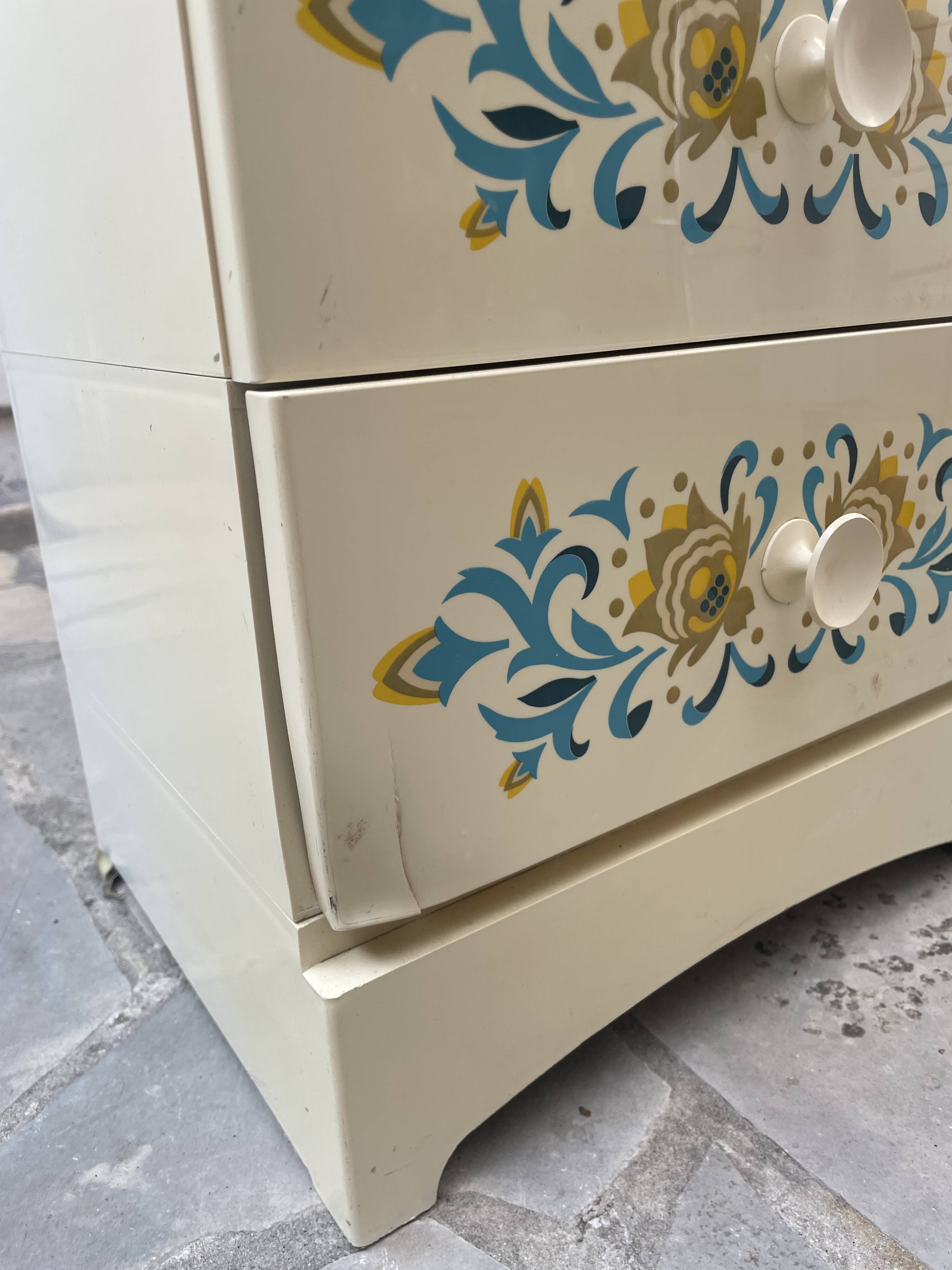 Rare thermoformed plastic drawer unit MANUFRANCE / PRISUNIC