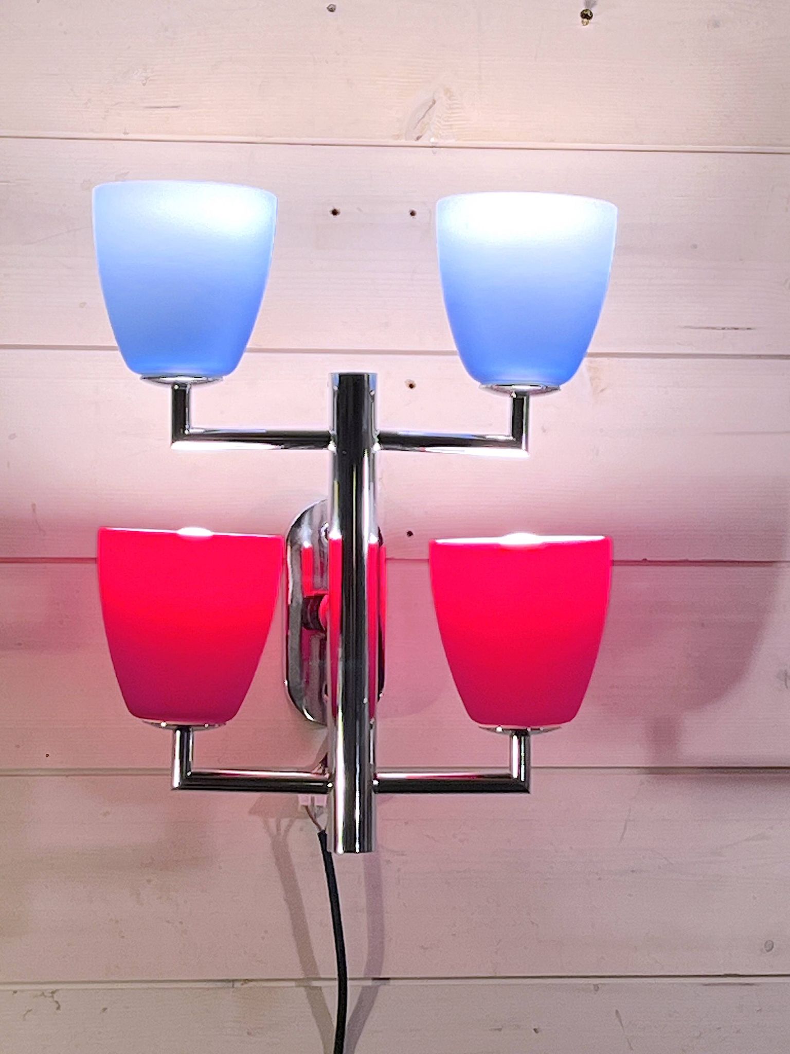 Fontana Arte, a 4-Light Wall Lamp, Murano Glass, Italy